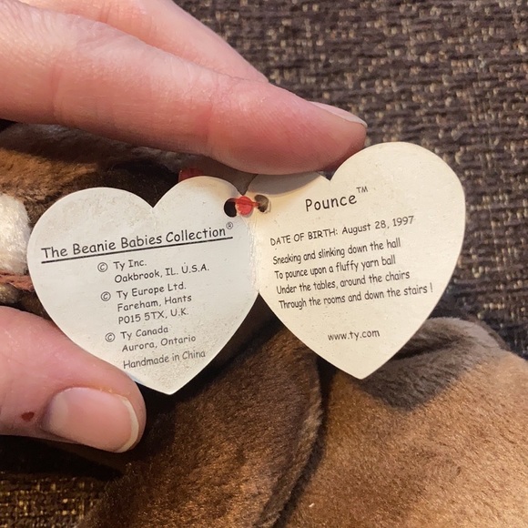 Bundle of Vintage Ty Beanie Babies “Pounce” and “Prance” 5th Generation - Picture 4 of 10